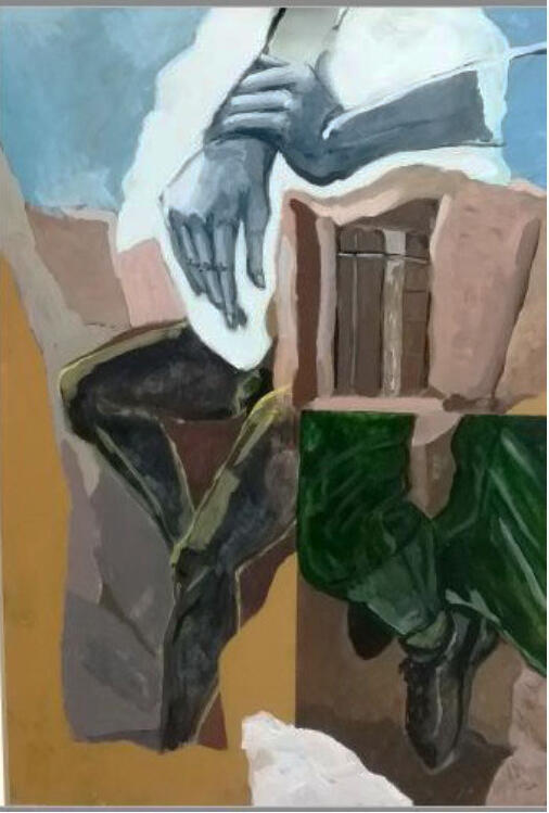 La espera pintura tensión silenciosa