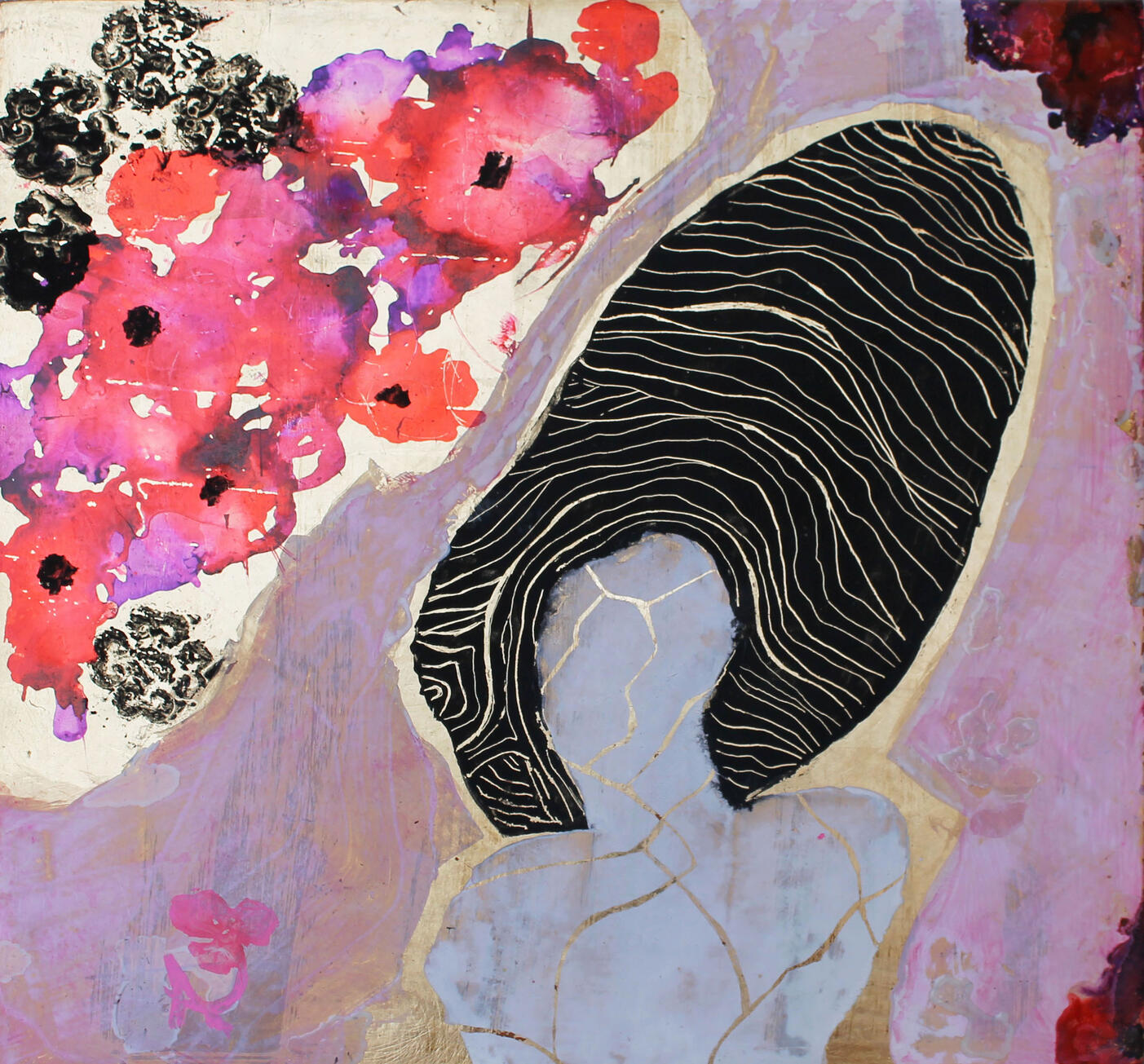 Huellas de mujer Pintura Homenaje linaje femenino